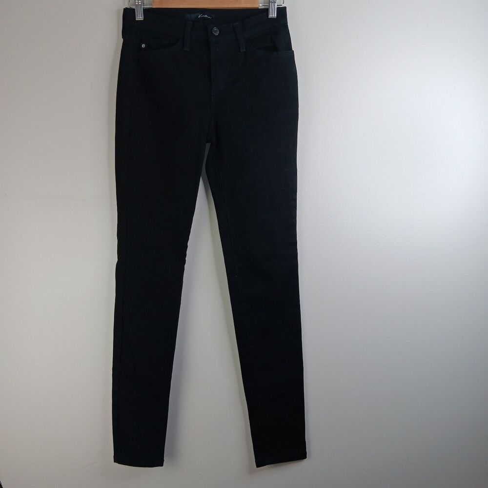 KanCan Jeans Women Estilo Skinny Low Rise Denim Stretch Pants Black Size 26